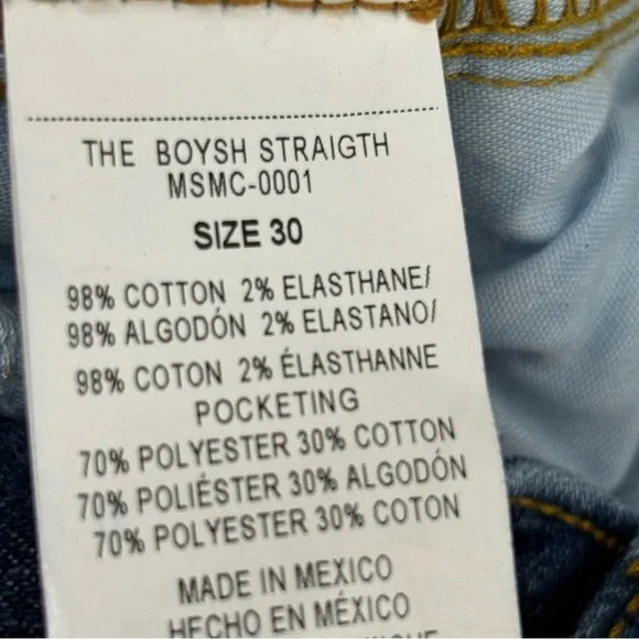 ModCloth Jeans Womens 30 Blue Boyish Straight High Waist Stretch Boho - Picture 10 of 13